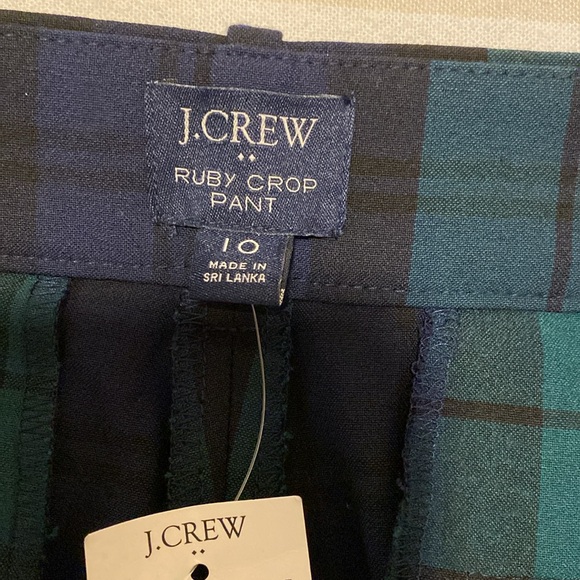 NWT J.Crew Plaid Crop Pant - Picture 7 of 8
